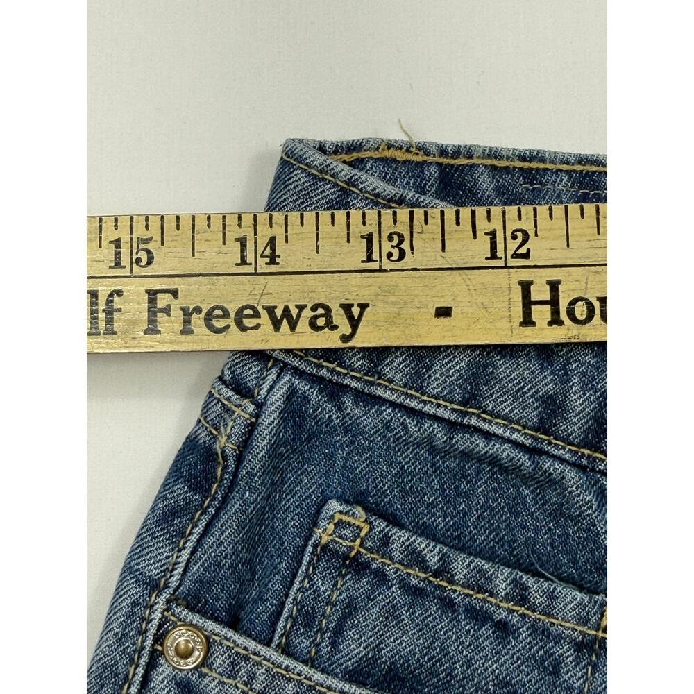 NWT Scoop Women’s Blue Rhinestone Wide Leg Jeans high waist 100% cotton Sz 4 - Picture 11 of 11